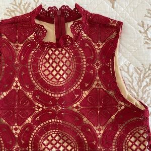 Burgundy Crochet Top